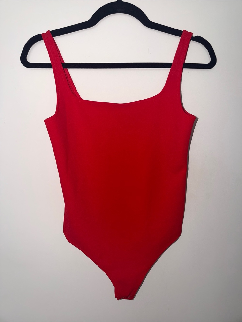 Express Vibrant Red Scoop Neck Bodysuit